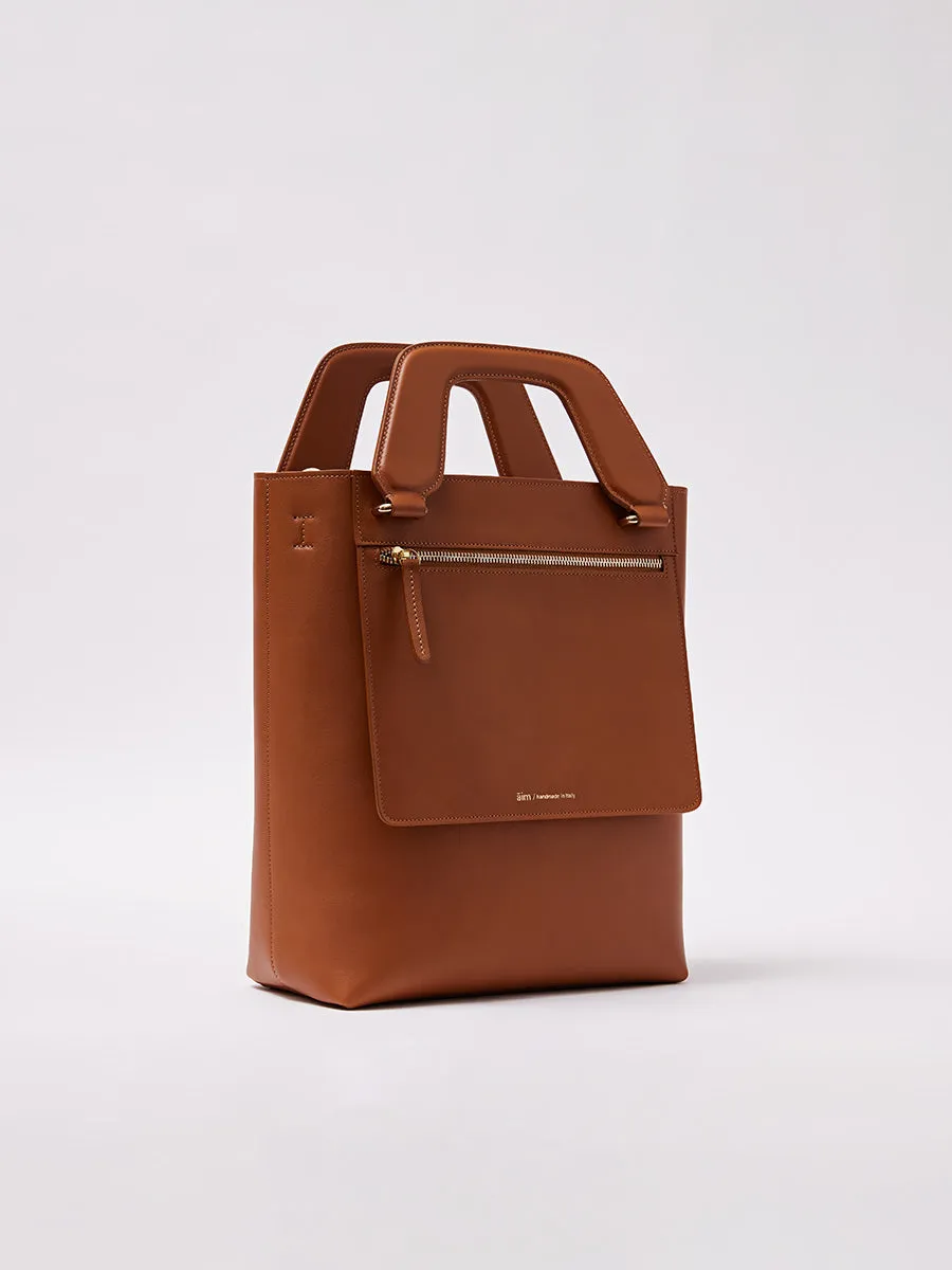 sofia pocket tote bag rust