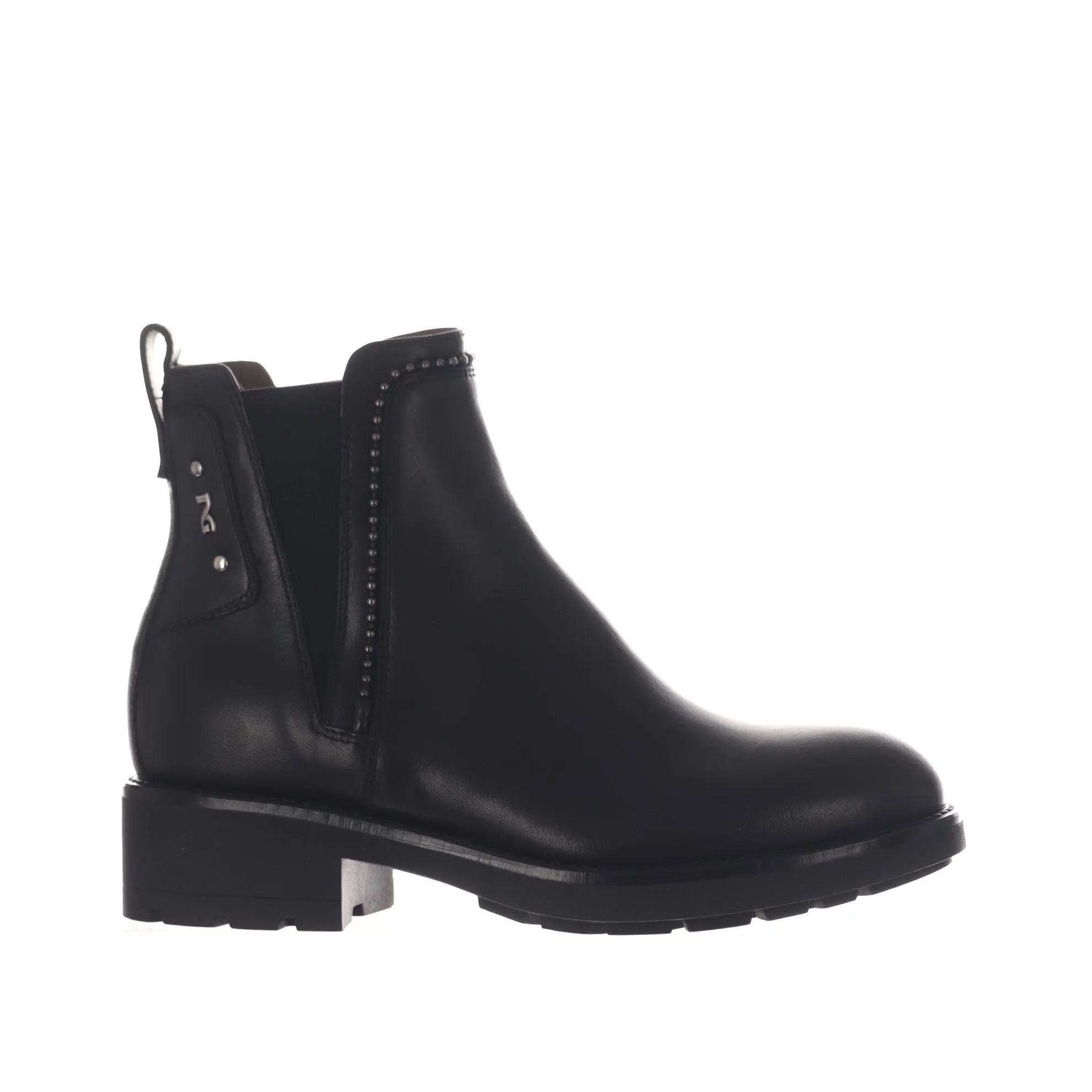 Stivaletto in pelle con dettaglio di borchie