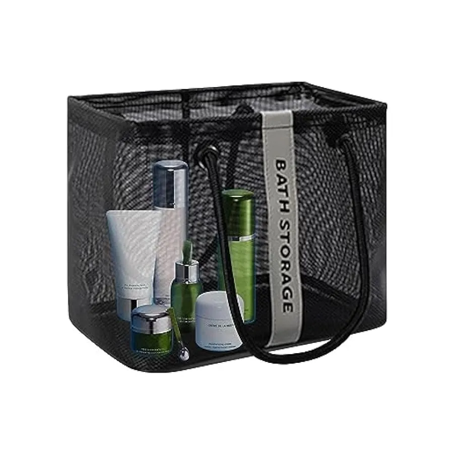 Stronrive Borsa da spiaggia grande in rete – Borsa da spiaggia da viaggio impermeabile antisabbia | Borsa da piscina impermeabil