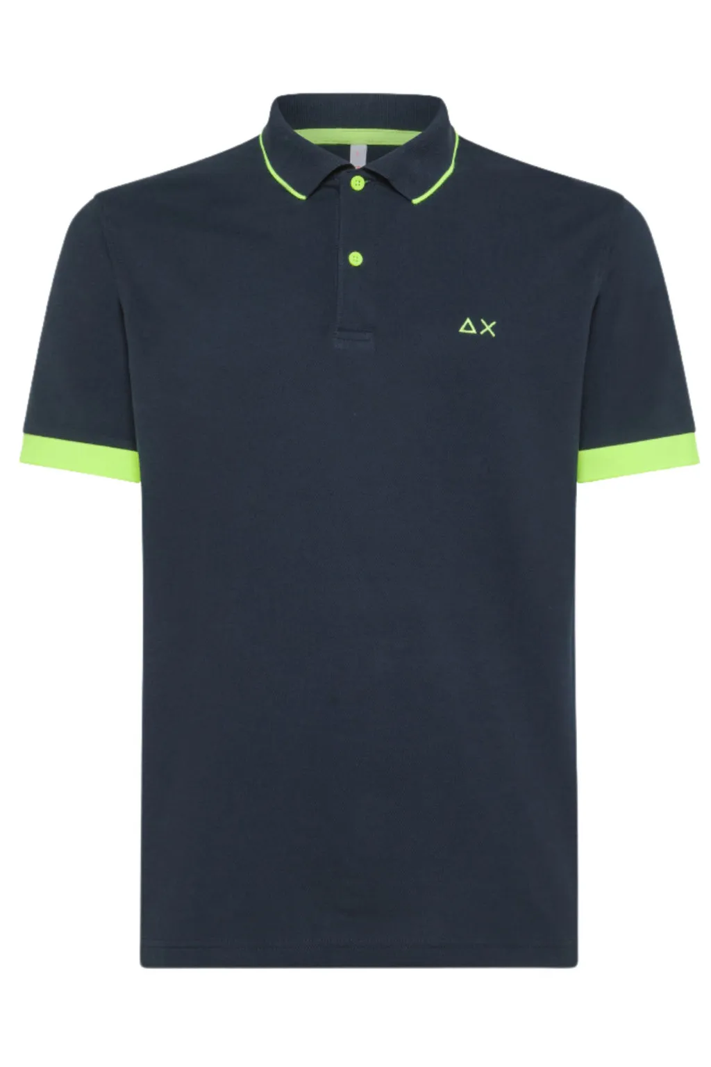 SUN 68 POLO UOMO NAVY BLU SM STRI FLU A34120