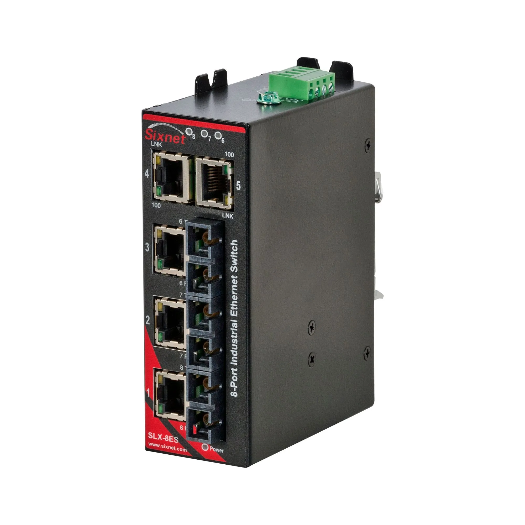 Switch Ethernet Red Lion 5 porte RJ45, 10/100Mbit/s, montaggio Montaggio su guida DIN