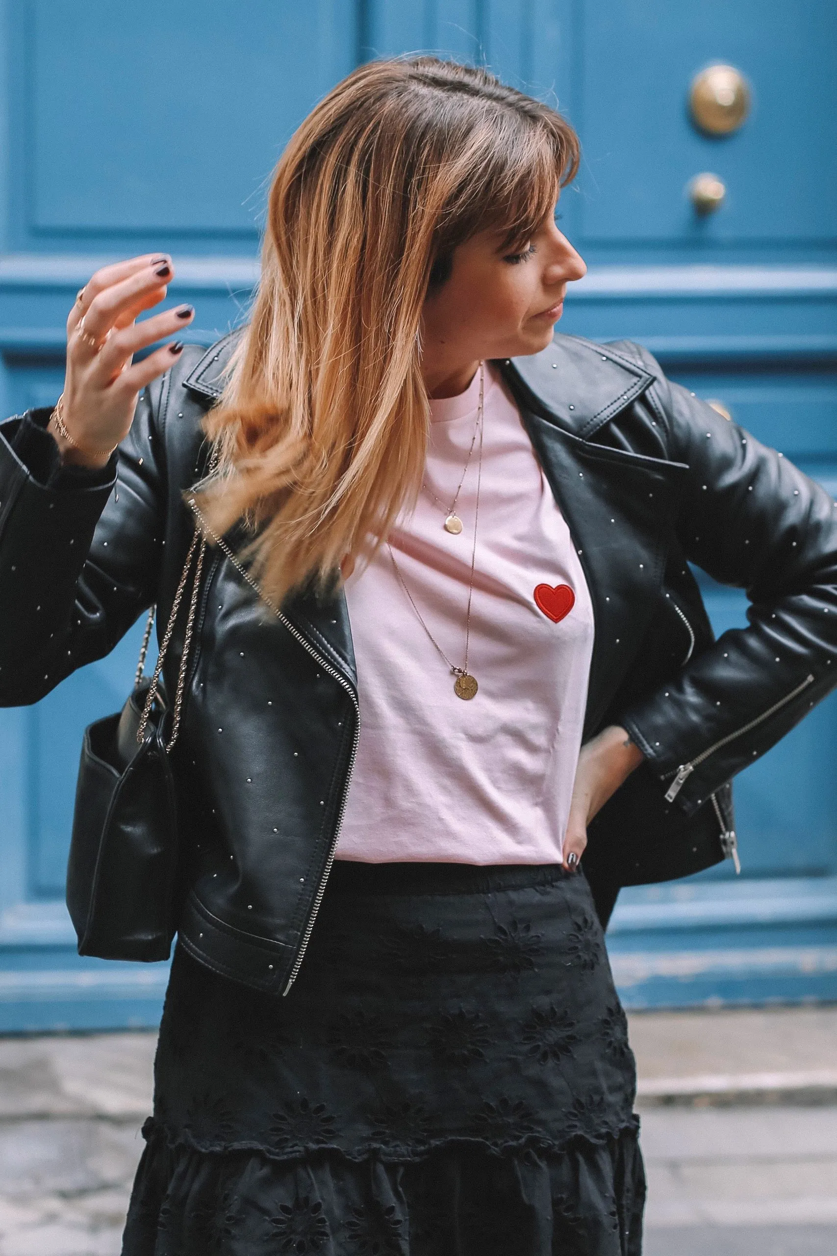 T-shirt cuori in cotone bio | 5 colori | Titsup