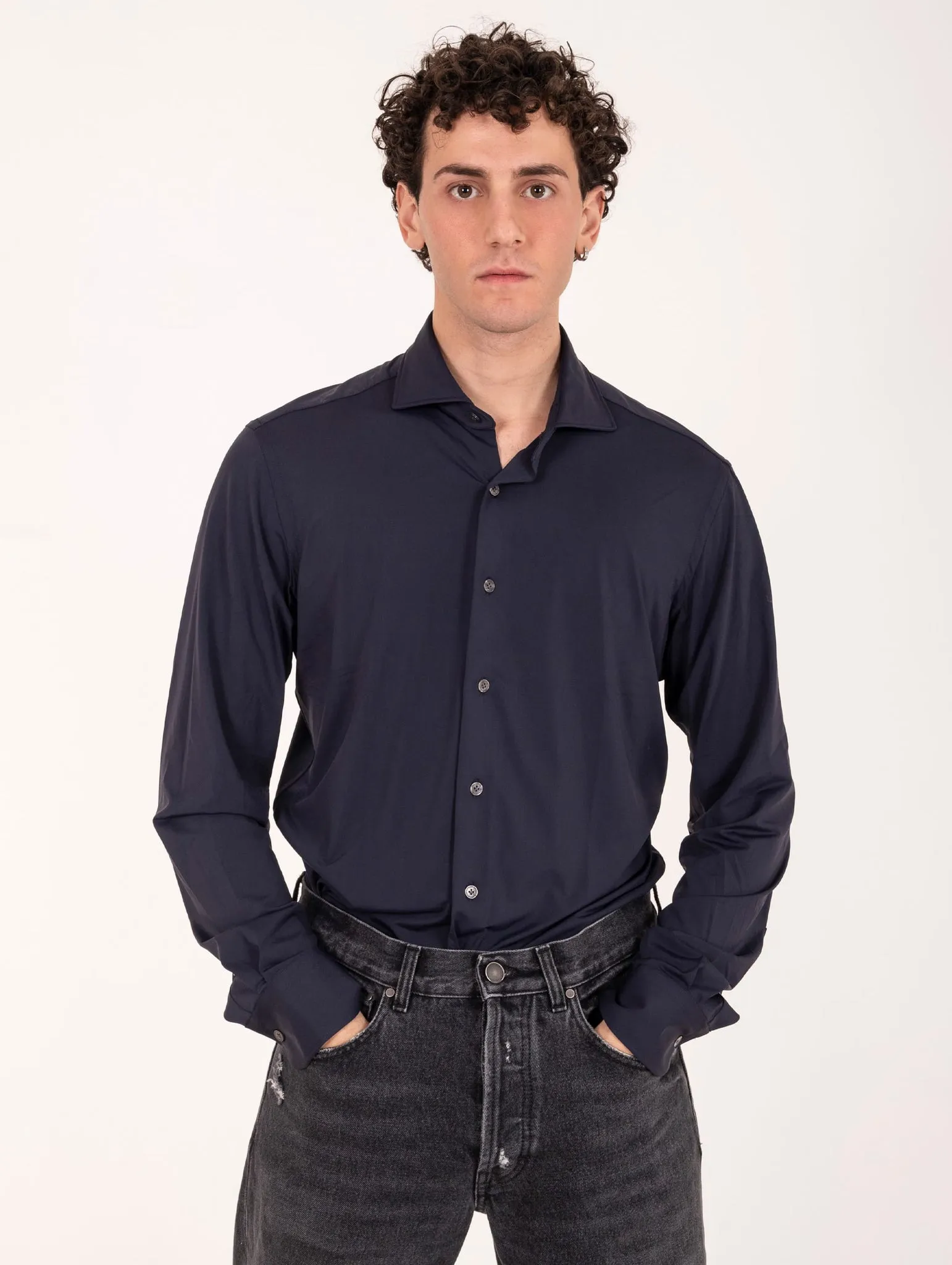 Tecno Camicia Orian Antibatterica Blu