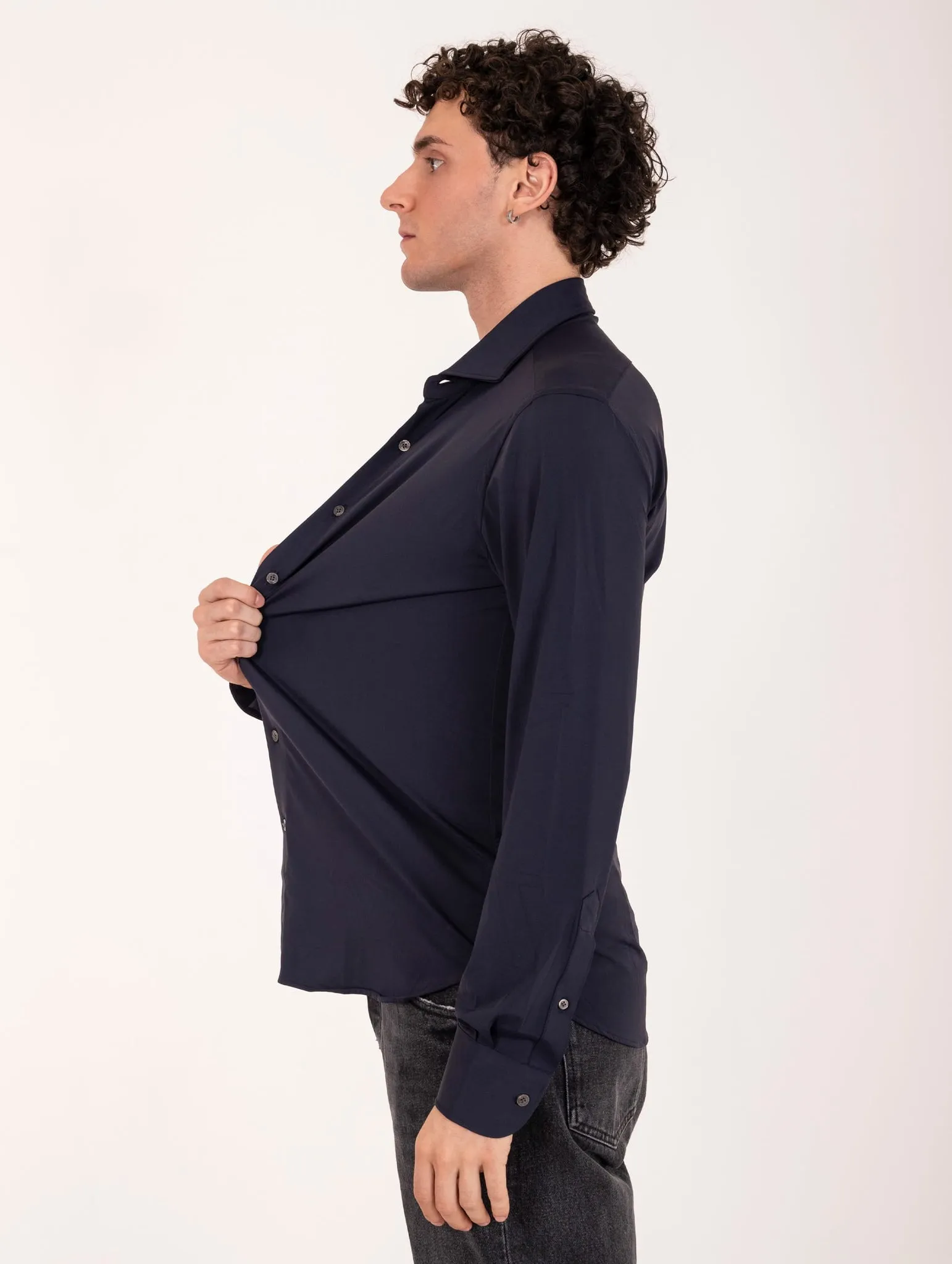 Tecno Camicia Orian Antibatterica Blu