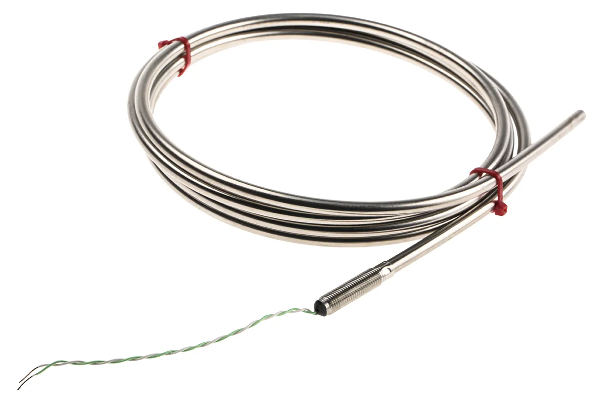 Termocoppia tipo K, Ø sonda 6mm, lungh. sonda 2m, +1100°C