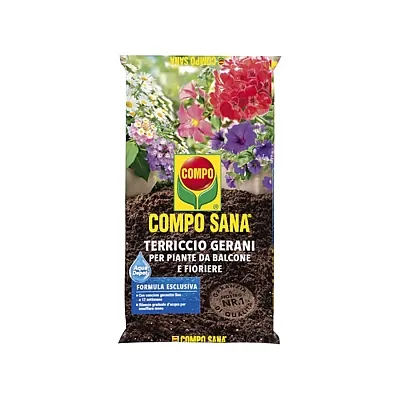 Terriccio gerani per piante da balcone e fioriere 
