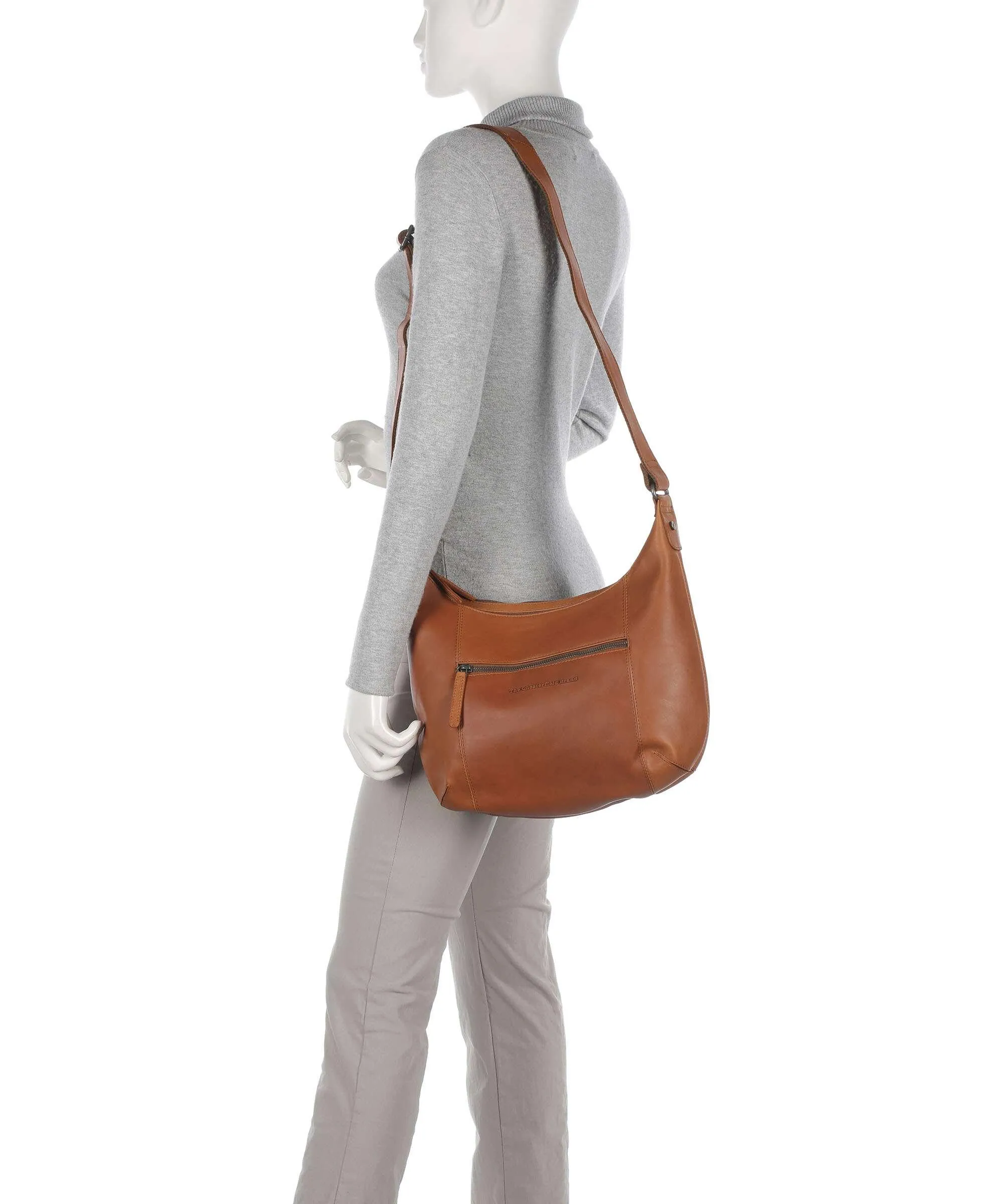  The Chesterfield Brand Cow Wax Pull Up Arlette Borsa hobo pelle a grana fine cognac  