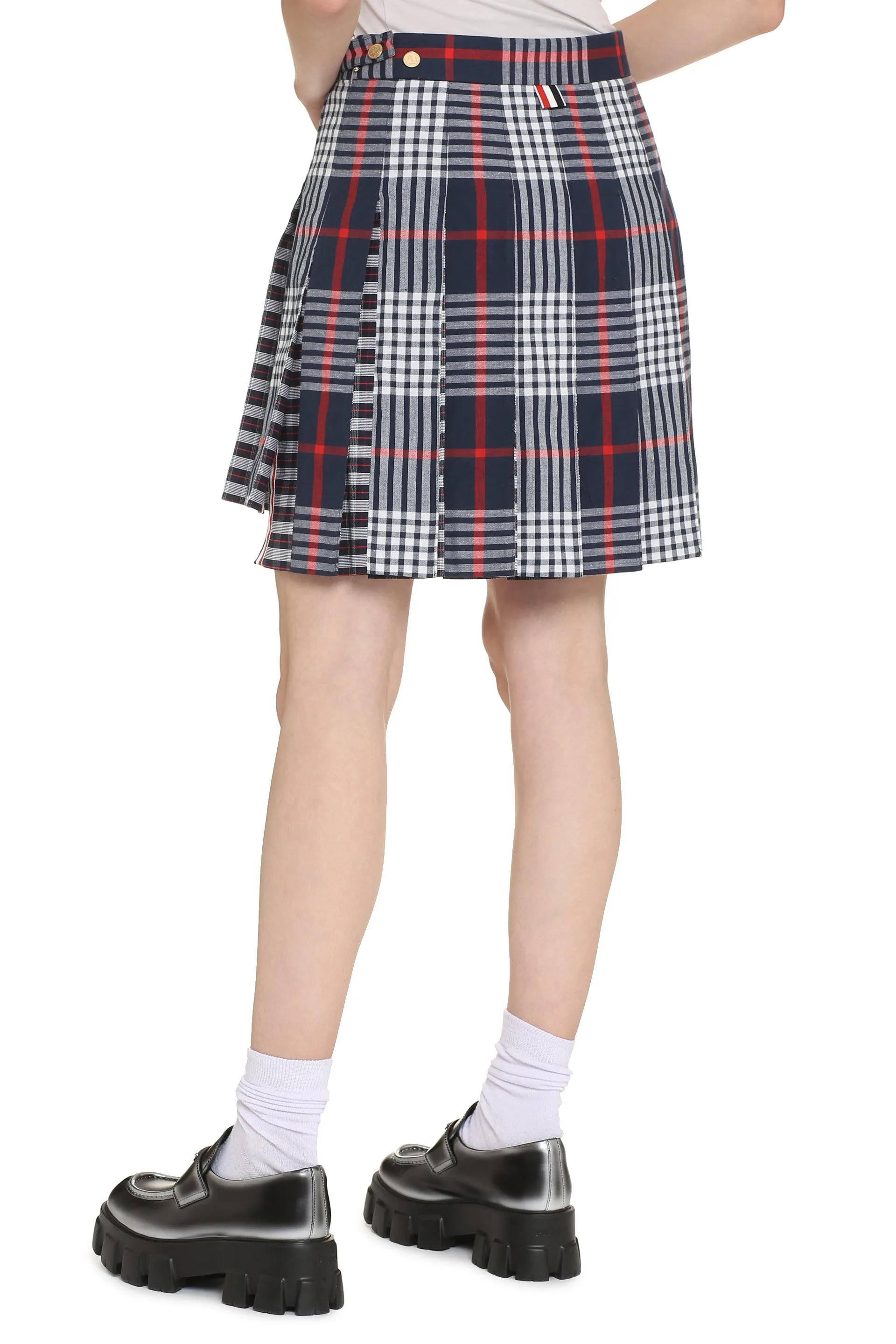 Thom Browne Minigonna a pieghe