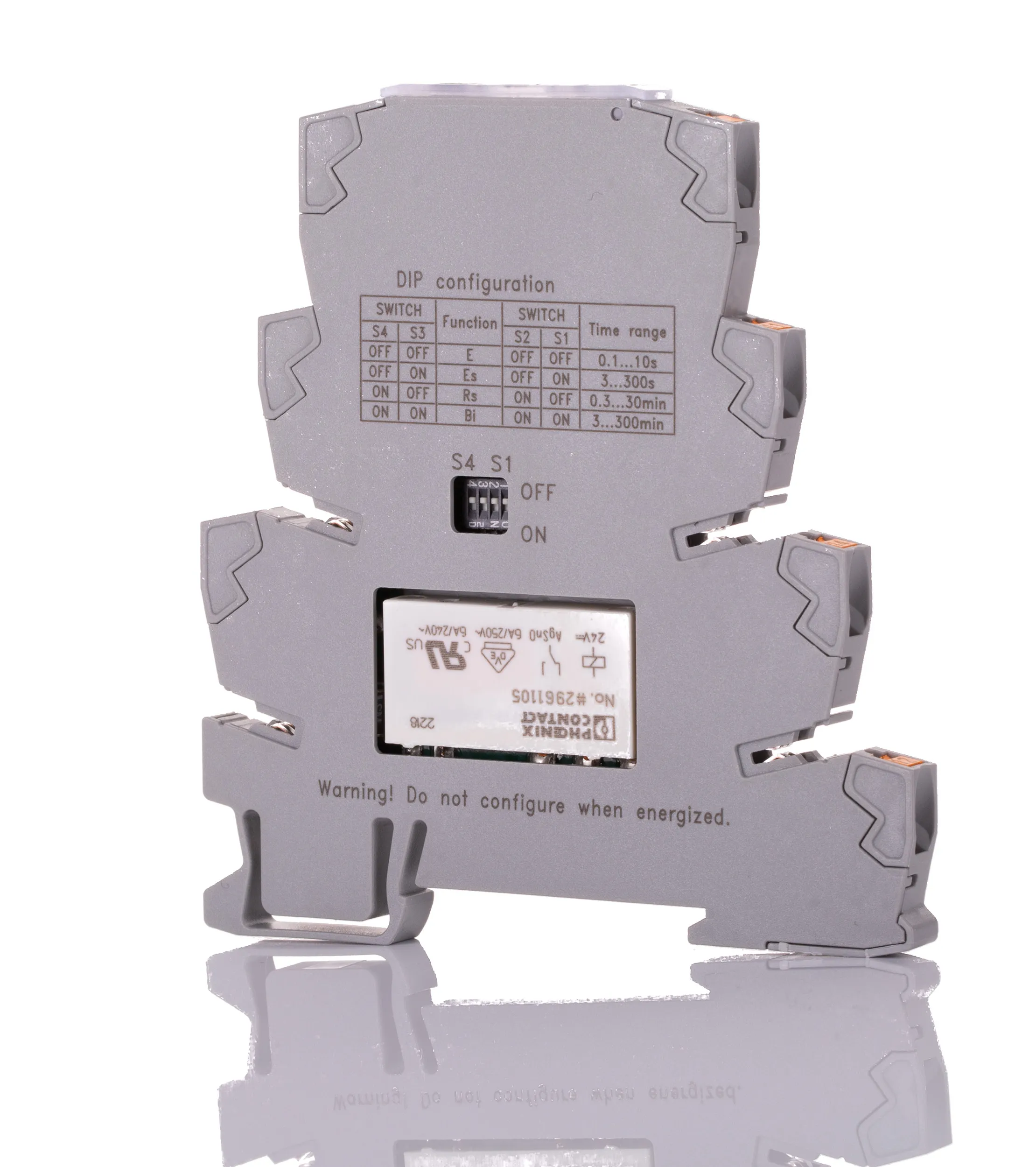 Timer Relay Phoenix Contact, intervallo 0.1 s → 300min, 1 poli, SPDT, Guida DIN