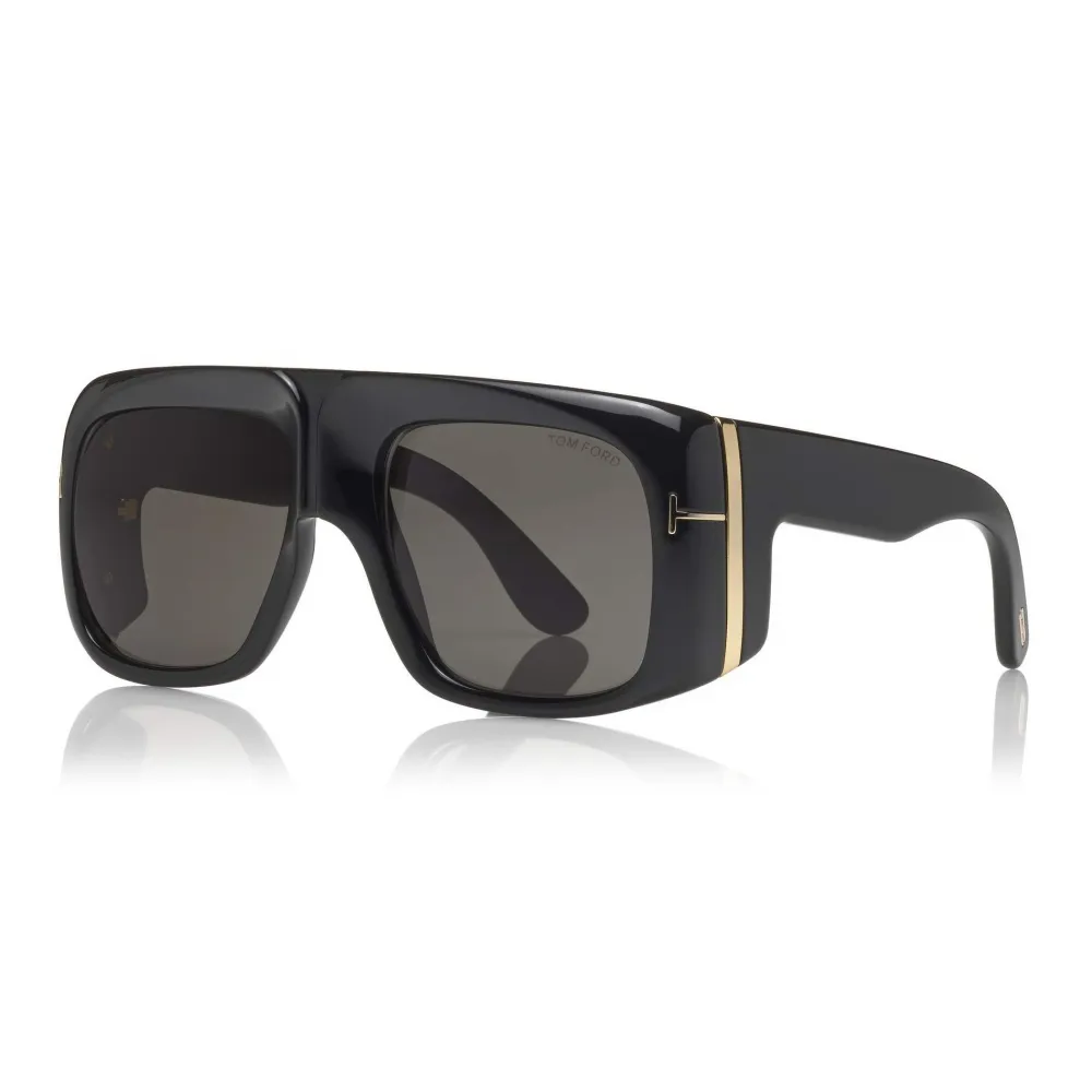 Tom Ford - Gino Sunglasses - Occhiali da Sole Quadrati in Acetato - FT0733 - Nero - Tom Ford Eyewear