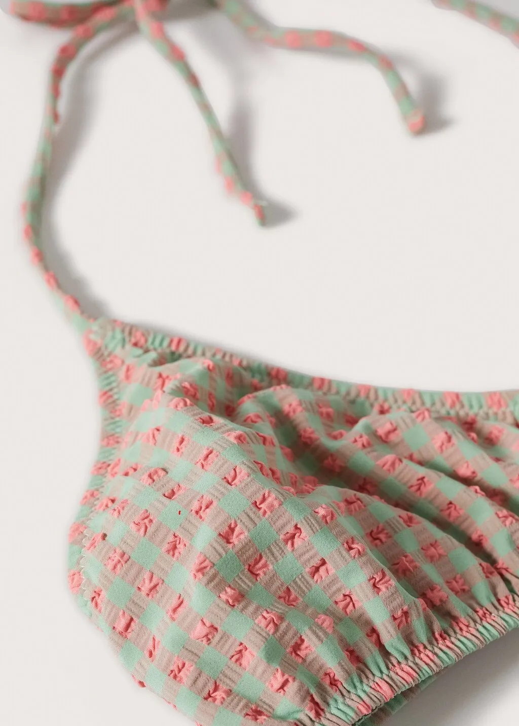 Top bikini quadri