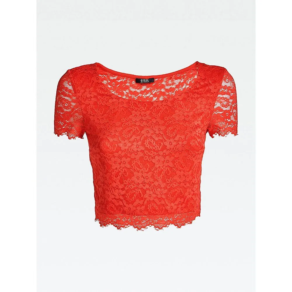 Top corto in pizzo