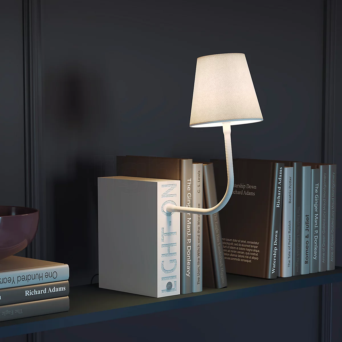 Top Light Light On Silk Lampada da tavolo/libro