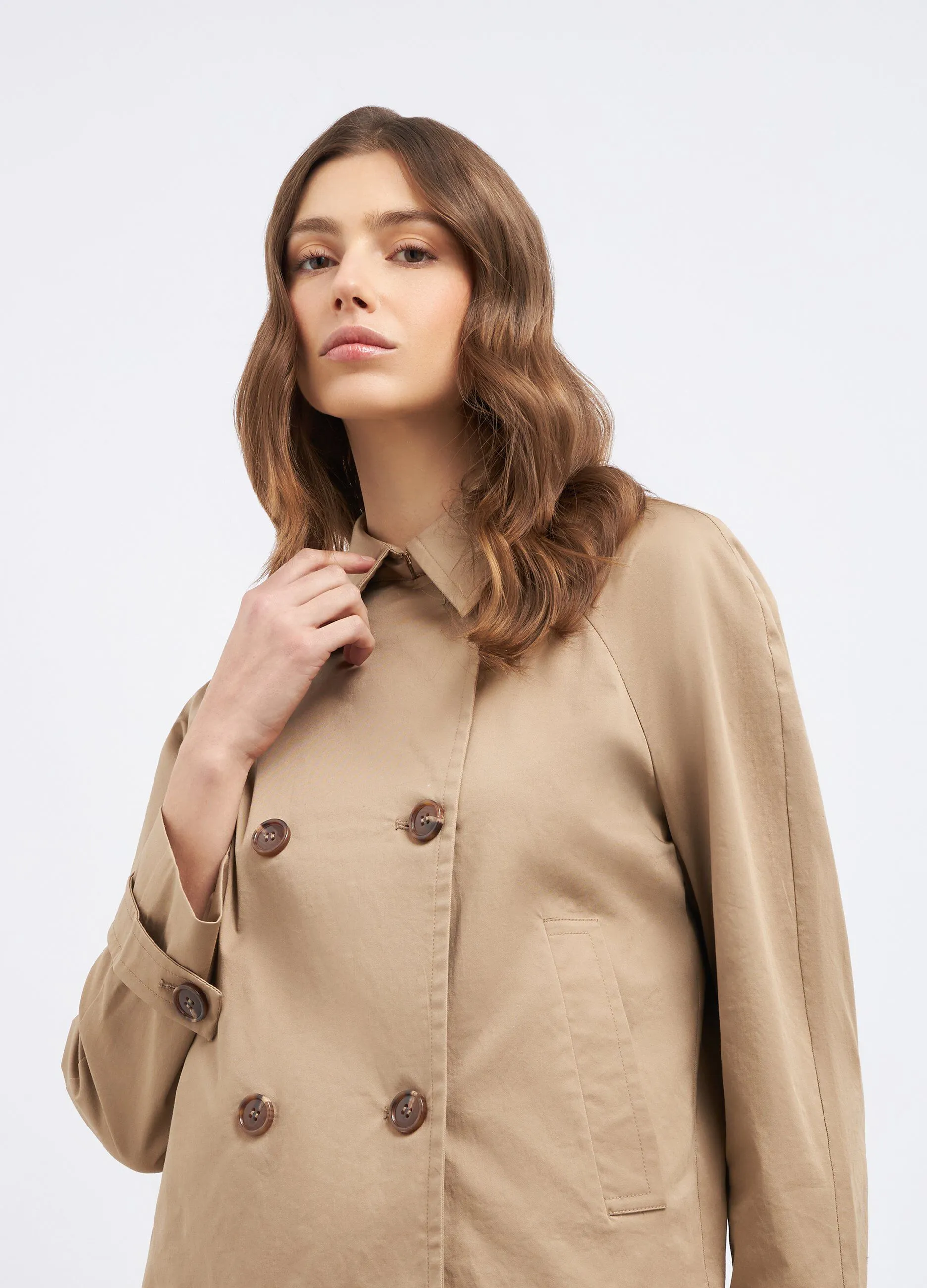 Trench corto in doppiopetto donna