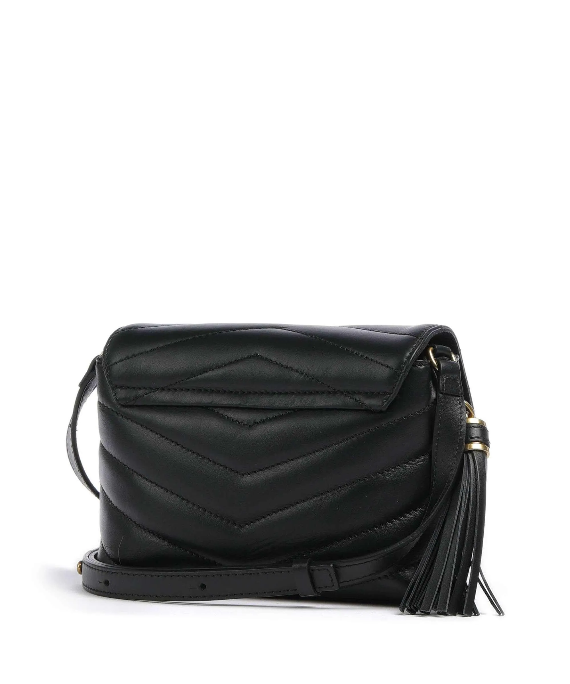  Twinset Dreamy Leather Borsa a tracolla pelle di vitello nero  