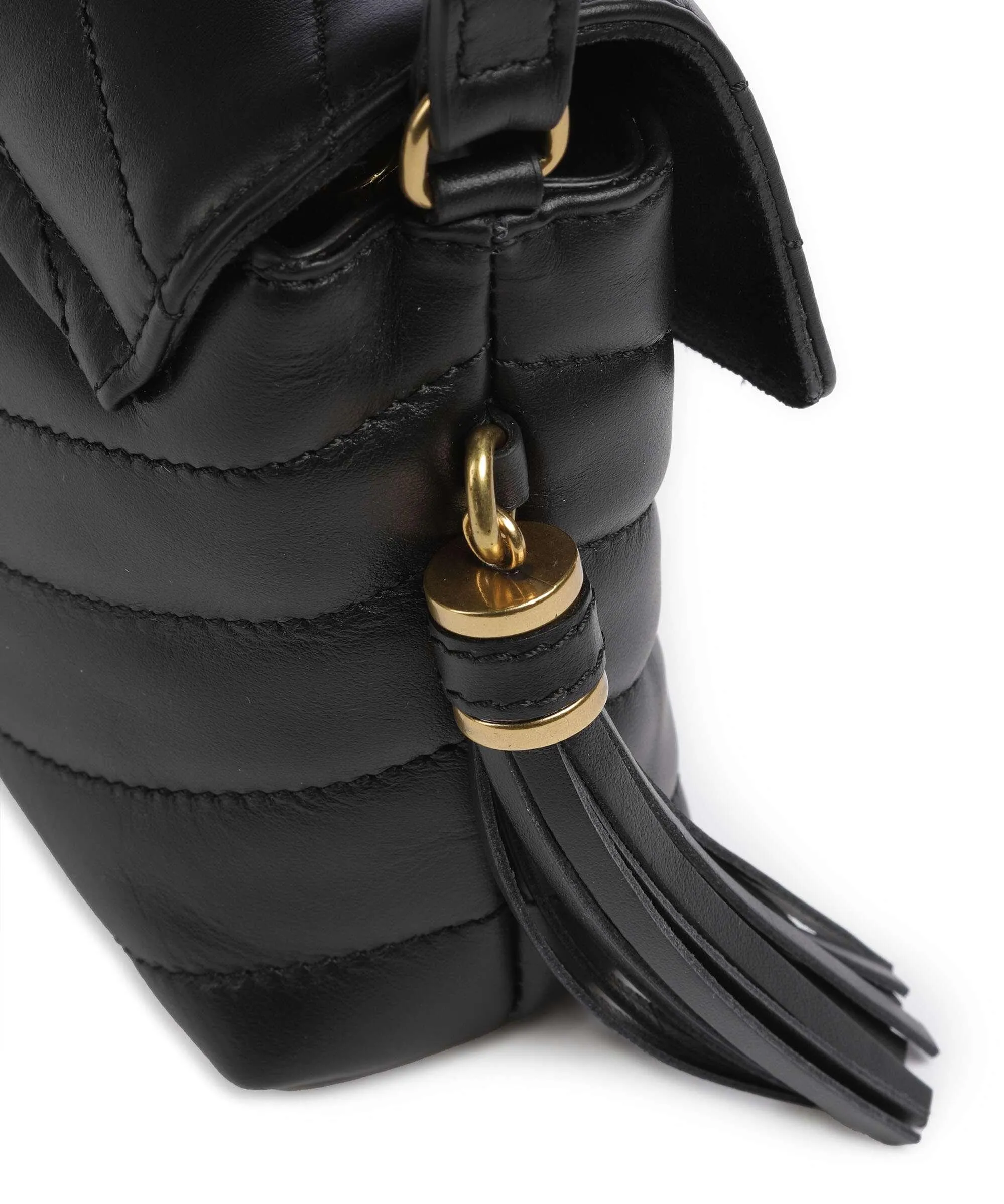  Twinset Dreamy Leather Borsa a tracolla pelle di vitello nero  