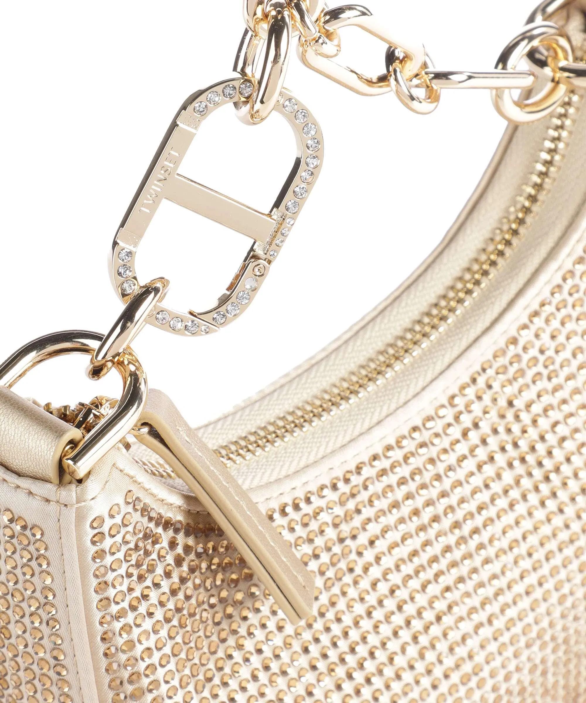  Twinset Party Crossiant Borsa a mano poliestere, poliuretano oro  