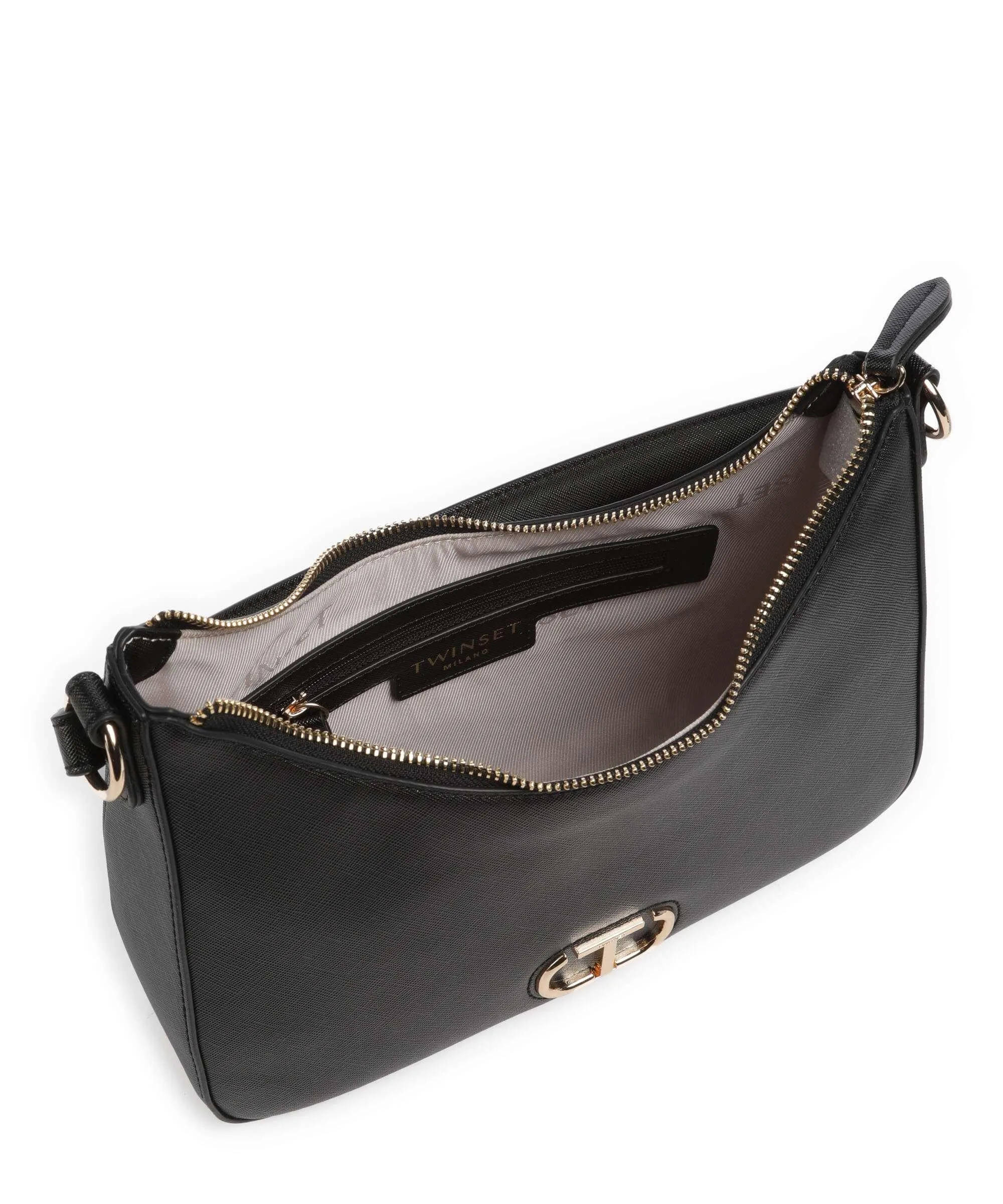  Twinset Saffiano Borsa hobo pelle sintetica nero  