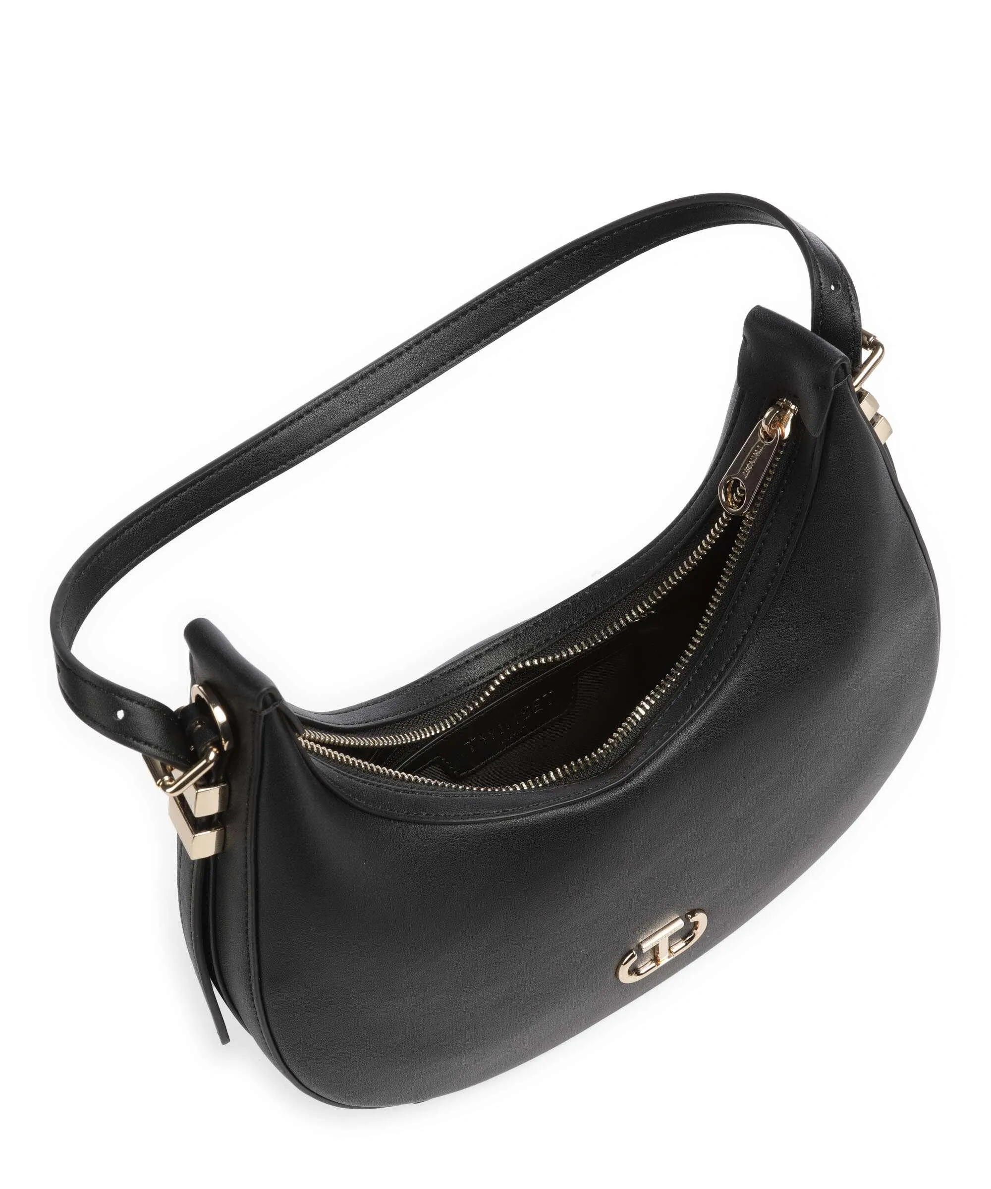  Twinset Smooth 2.0 Borsa hobo pelle sintetica nero  