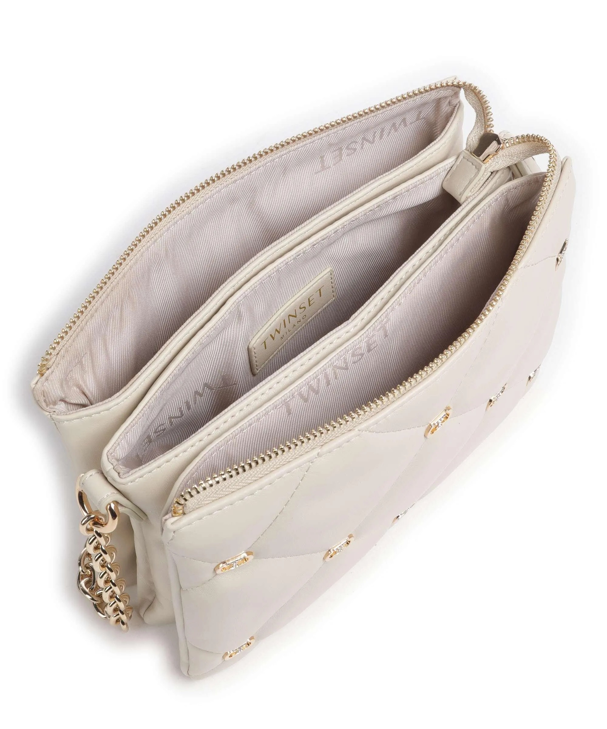  Twinset Via Manzoni Borsa a tracolla pelle sintetica avorio  