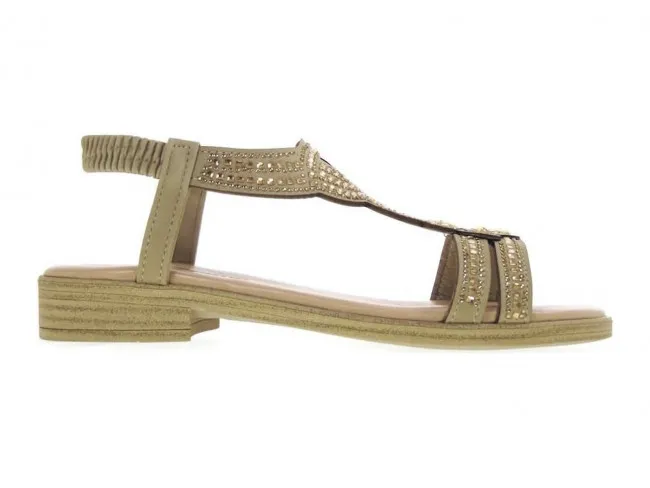 VALLEVERDE SCARPE SANDALI DONNA ESTATE 55401 C  T-BAR CUOIO