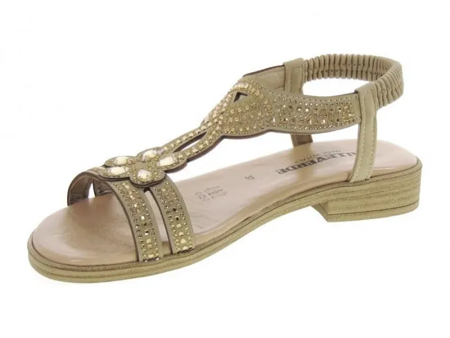 VALLEVERDE SCARPE SANDALI DONNA ESTATE 55401 C  T-BAR CUOIO