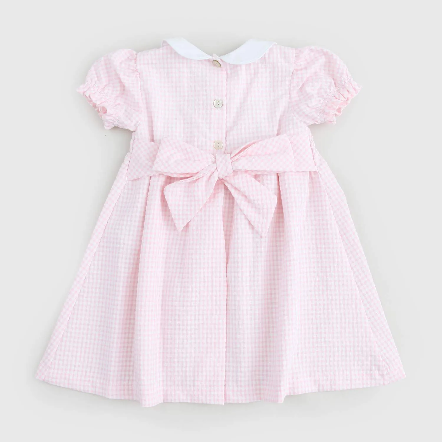 Vestitino Quadri Rosa Neonata