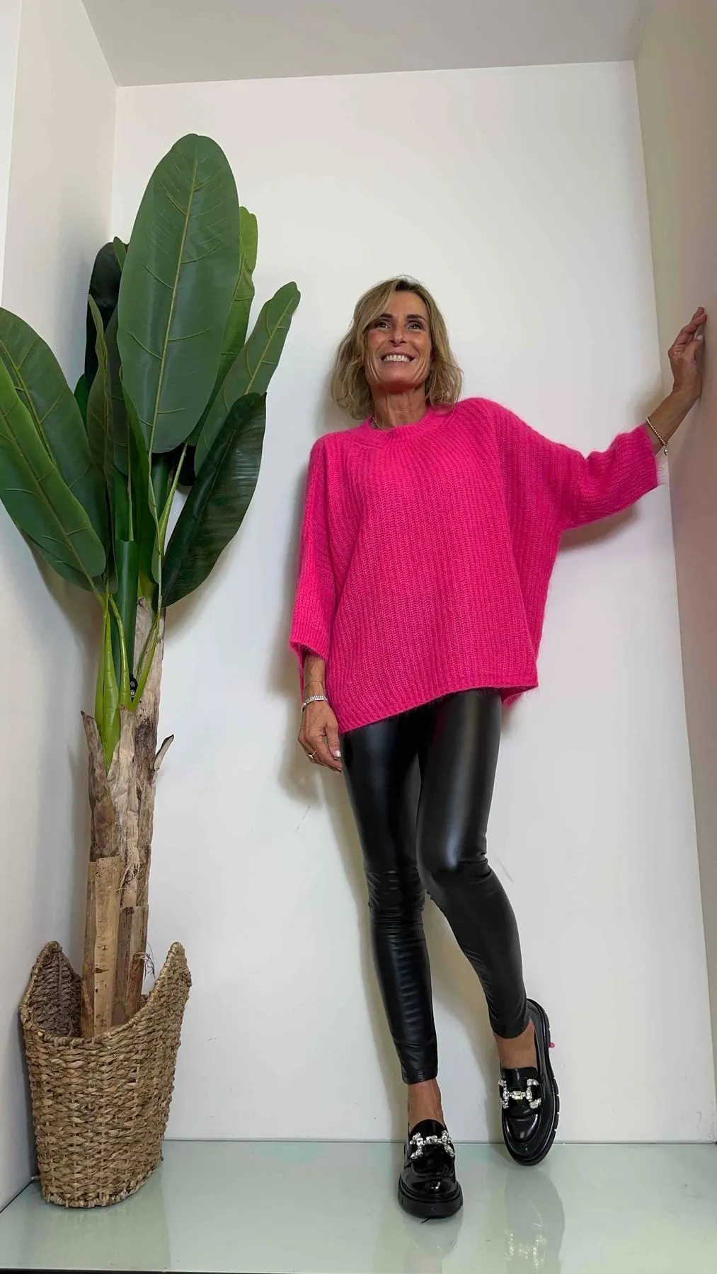 VICOLO - 55197R - PULL MOHAIR OVER MANICA 3/4