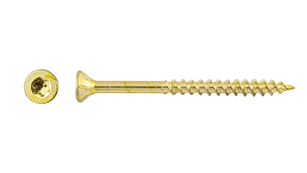 Vite per legno testa piana svasata zincata gialla mm 3x30 pezzi 20