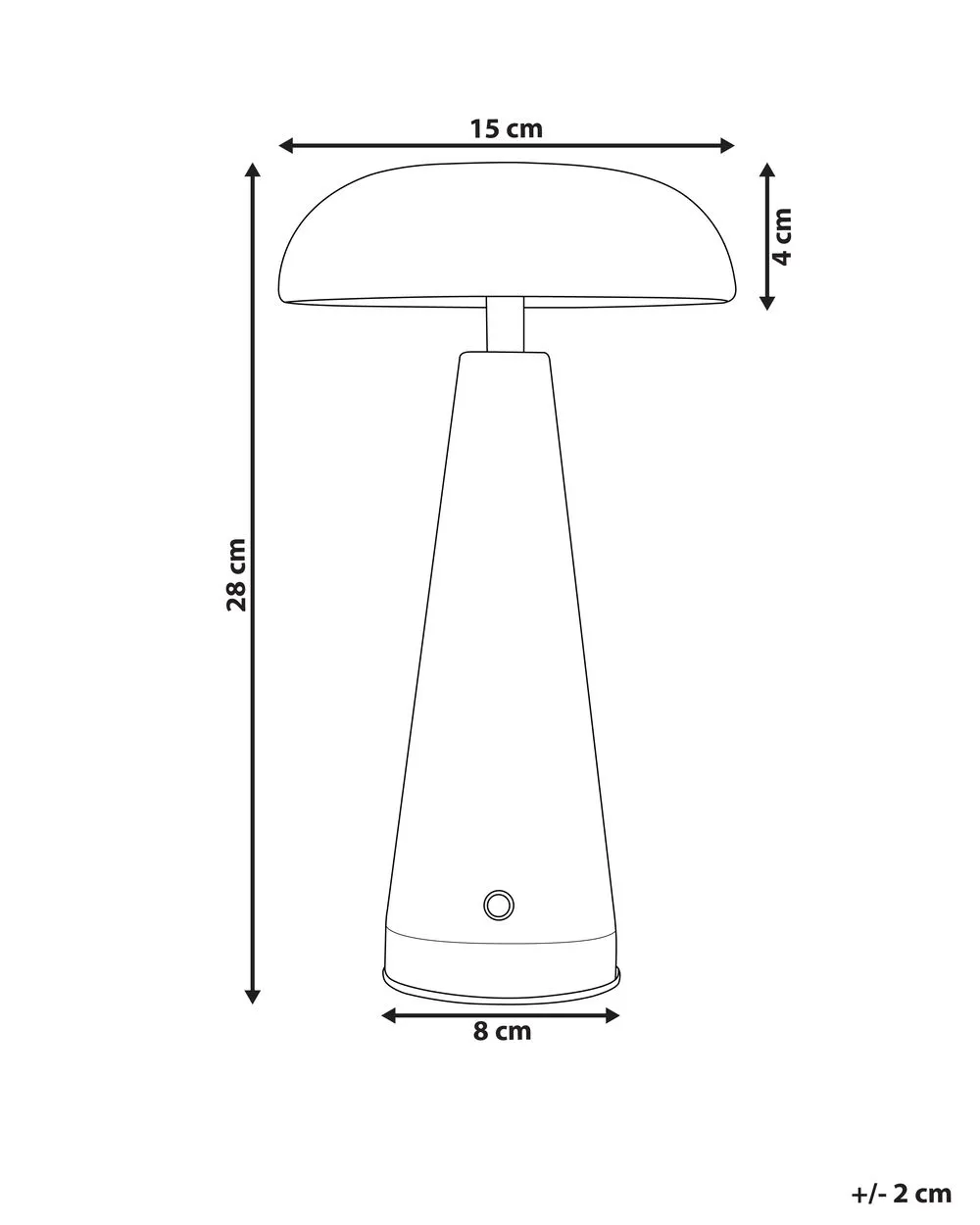 Wireless LED Table Lamp BOCONO With Dimmer Metal White