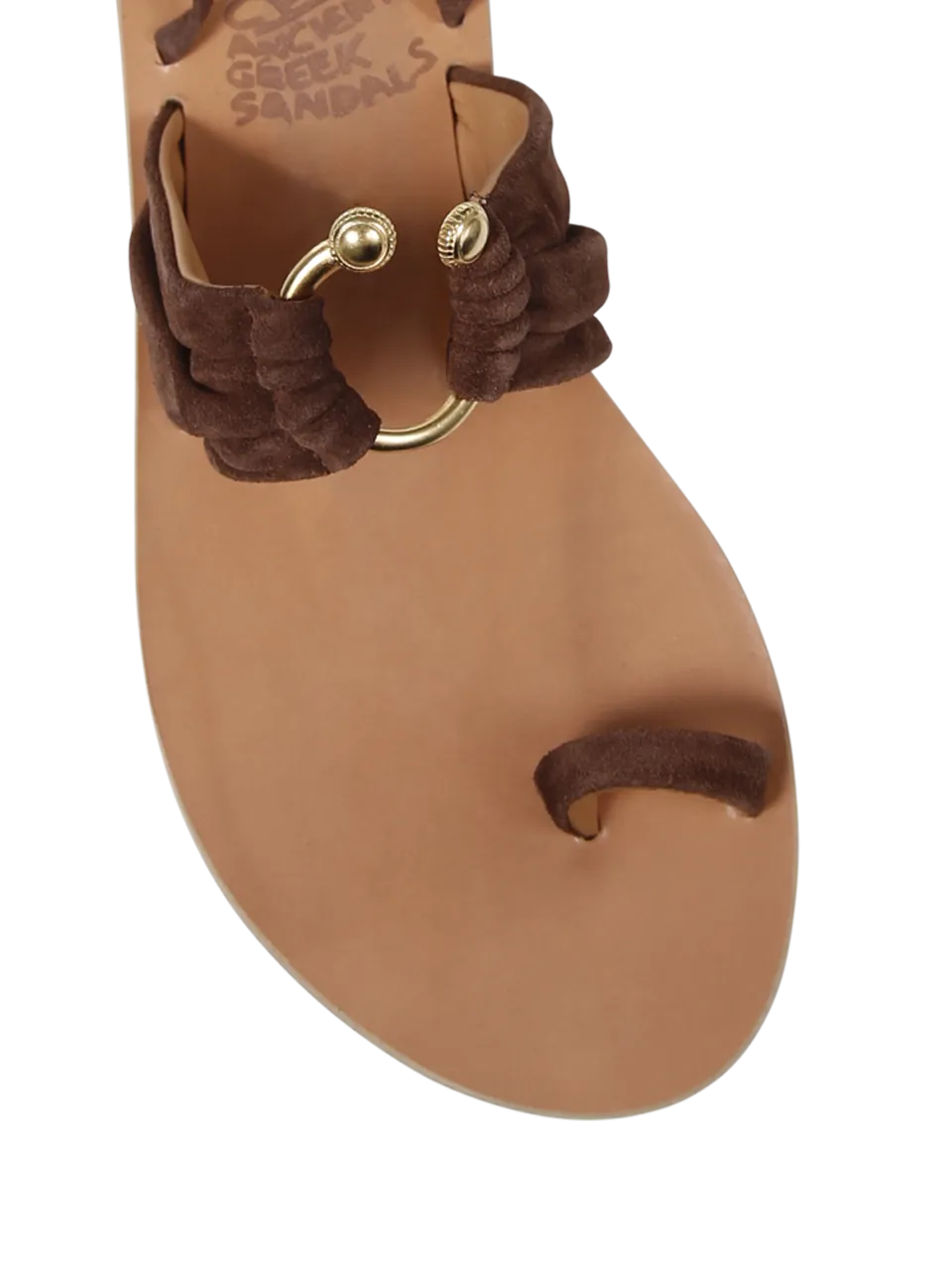 WOMAN ANCIENT GREEK BROWN CROSTA KERASIA SANDAL
