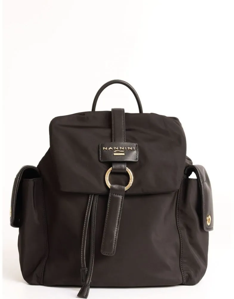 ZAINO NANNINI FIRENZE LINEA CLEO IN TESSUTO 17078 NERO