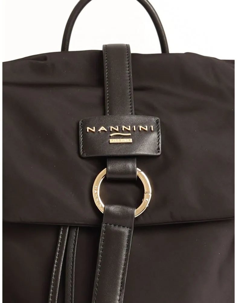 ZAINO NANNINI FIRENZE LINEA CLEO IN TESSUTO 17078 NERO