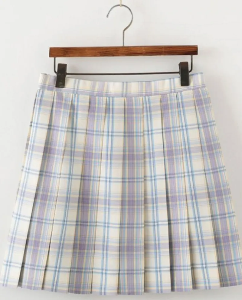Zoki Plaid Donne Gonna A Pieghe Estate Jk Ragazze Plaid Preppy Dance Minigonna Una Linea di Harajuku Scuola Mujer Faldasskirts